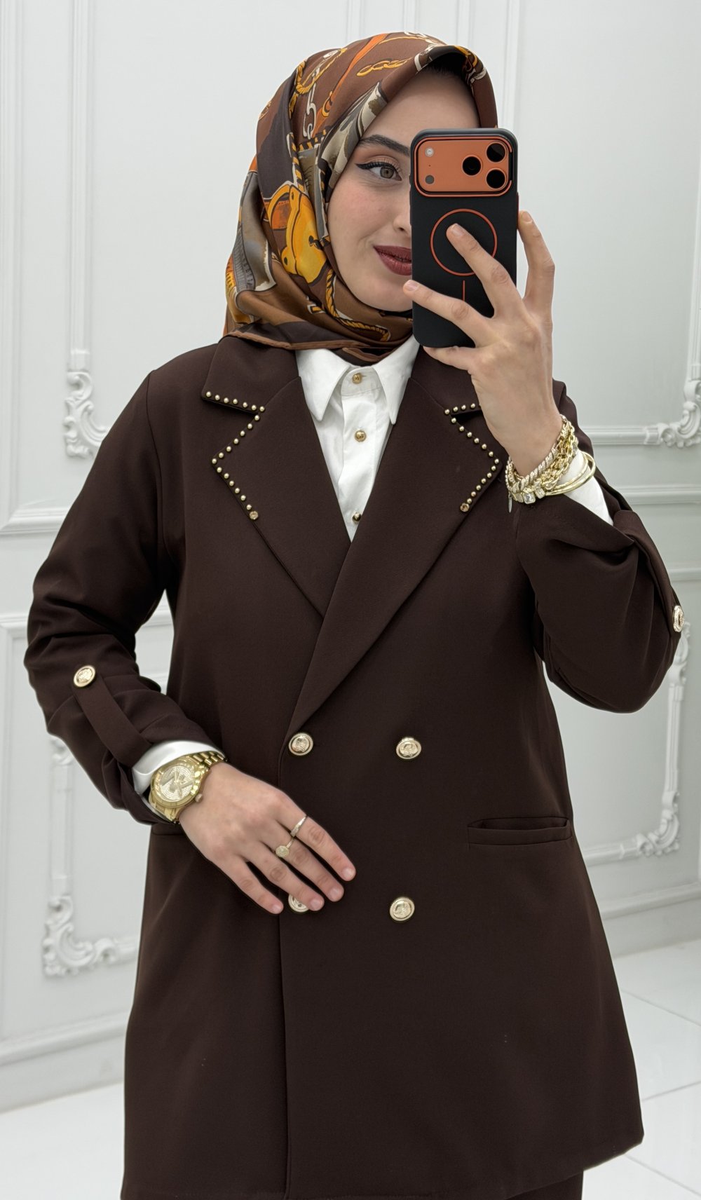 Diana Ceket Takım Acı Kahve